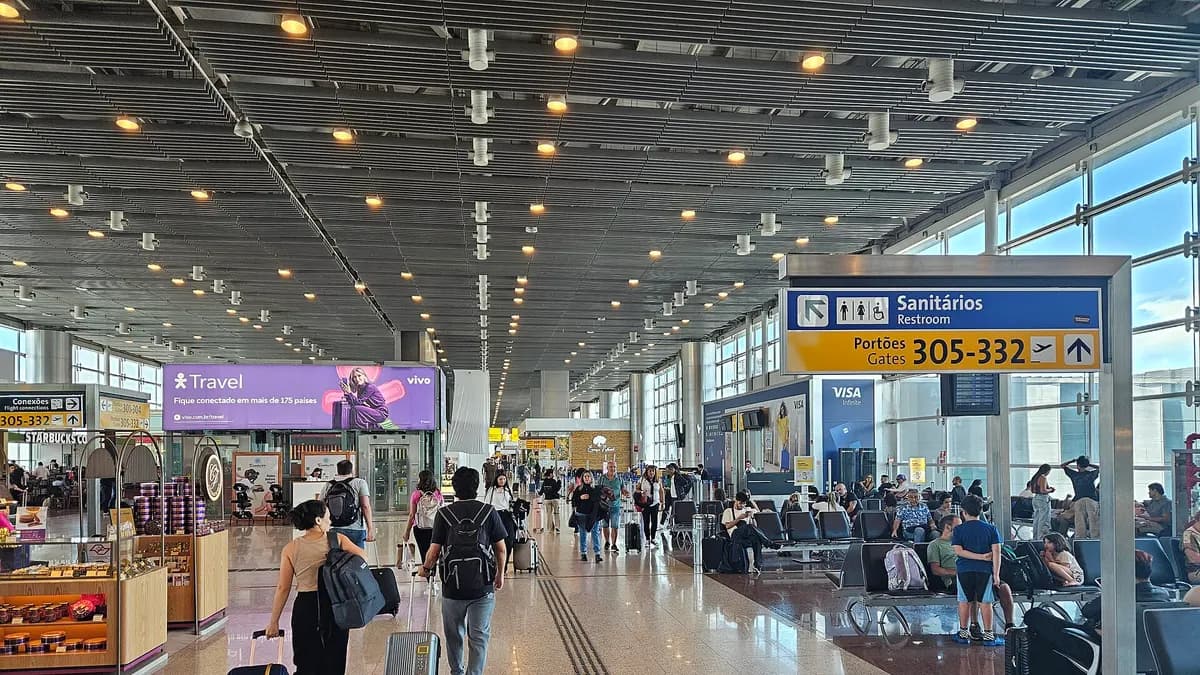 Sala de embarque del Terminal 3 del aeropuerto de Guarulhos, en São Paulo